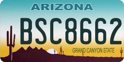 AZ license plate BSC8662