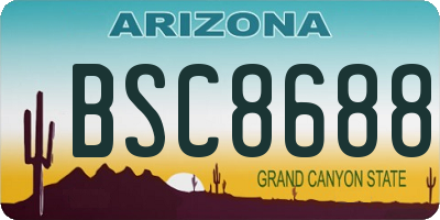 AZ license plate BSC8688