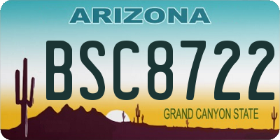 AZ license plate BSC8722