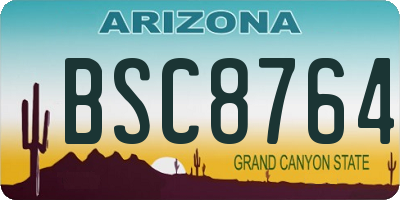 AZ license plate BSC8764