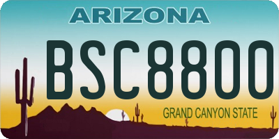 AZ license plate BSC8800