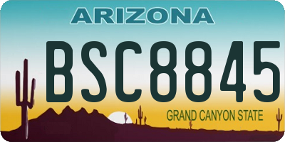 AZ license plate BSC8845