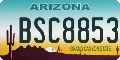 AZ license plate BSC8853
