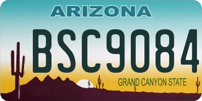 AZ license plate BSC9084