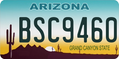 AZ license plate BSC9460