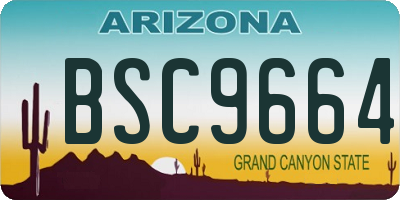 AZ license plate BSC9664