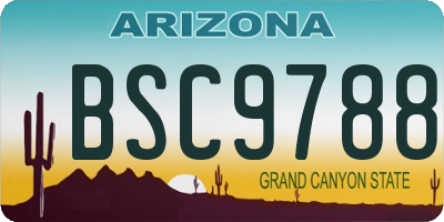 AZ license plate BSC9788