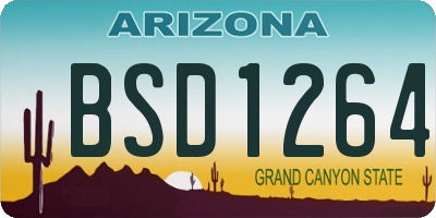 AZ license plate BSD1264