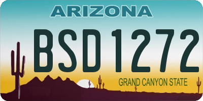 AZ license plate BSD1272
