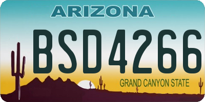 AZ license plate BSD4266