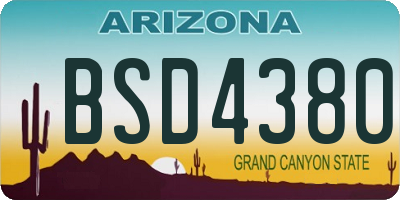 AZ license plate BSD4380