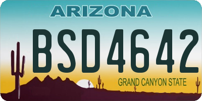 AZ license plate BSD4642