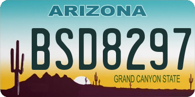 AZ license plate BSD8297