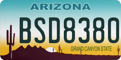 AZ license plate BSD8380