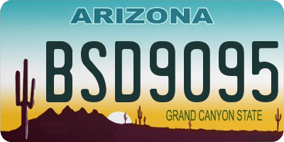 AZ license plate BSD9095