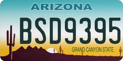 AZ license plate BSD9395