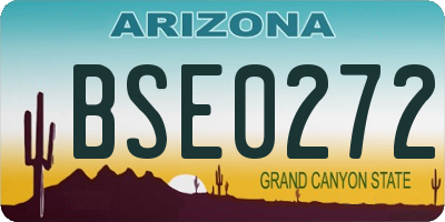 AZ license plate BSE0272
