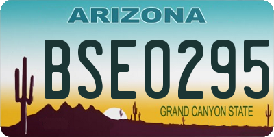 AZ license plate BSE0295