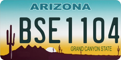 AZ license plate BSE1104