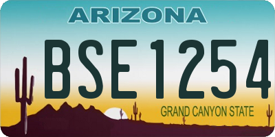 AZ license plate BSE1254