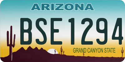 AZ license plate BSE1294
