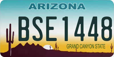 AZ license plate BSE1448