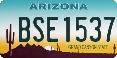 AZ license plate BSE1537