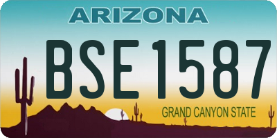 AZ license plate BSE1587