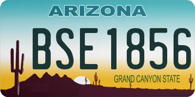 AZ license plate BSE1856