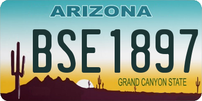 AZ license plate BSE1897