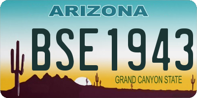 AZ license plate BSE1943