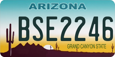 AZ license plate BSE2246