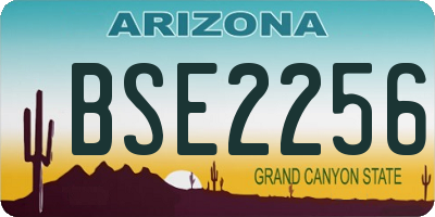 AZ license plate BSE2256
