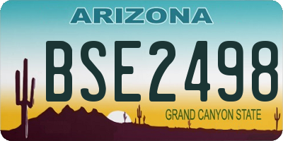 AZ license plate BSE2498