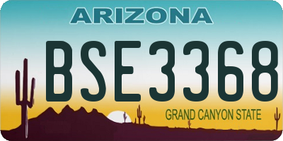 AZ license plate BSE3368
