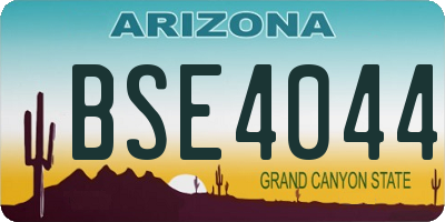 AZ license plate BSE4044