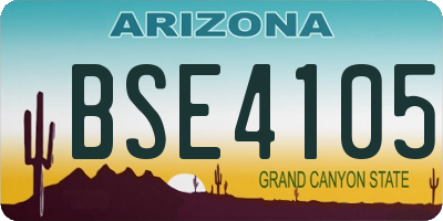 AZ license plate BSE4105