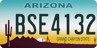 AZ license plate BSE4132