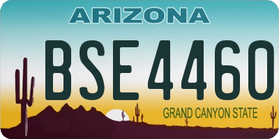AZ license plate BSE4460