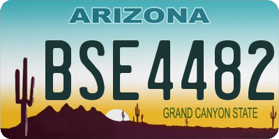 AZ license plate BSE4482