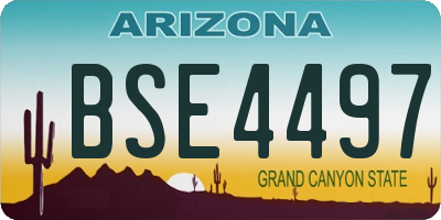 AZ license plate BSE4497