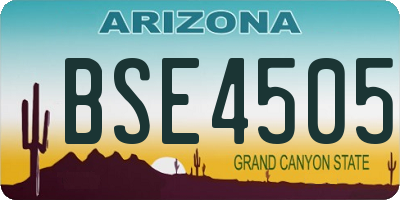 AZ license plate BSE4505