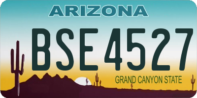 AZ license plate BSE4527