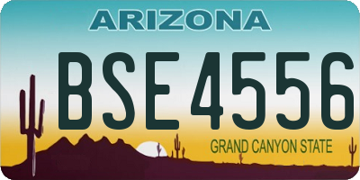 AZ license plate BSE4556