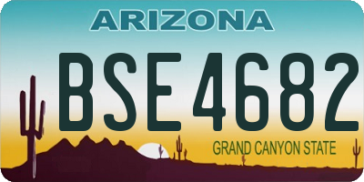 AZ license plate BSE4682