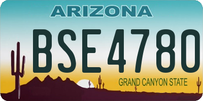 AZ license plate BSE4780