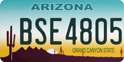 AZ license plate BSE4805