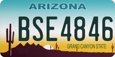 AZ license plate BSE4846