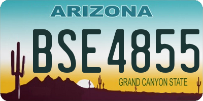 AZ license plate BSE4855