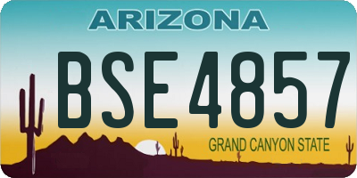 AZ license plate BSE4857